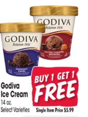 Jewel-Osco Godiva ice cream offer