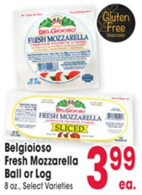 Jewel-Osco Belgioioso fresh mozzarella ball or log offer