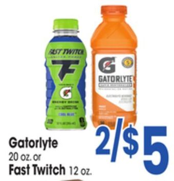 Jewel-Osco Gatorlyte 20 oz. or fast twitch 12 oz offer