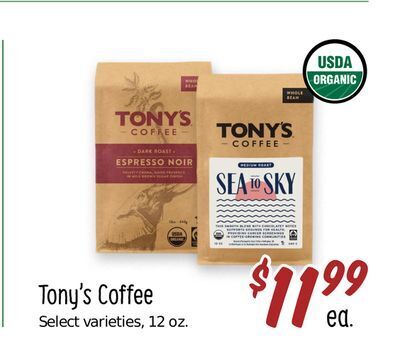 Sprouts Farmers Market Tony's coffee offer