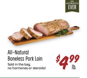 Sprouts Farmers Market All-natural boneless pork loin offer
