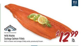 Sprouts Farmers Market Wild alaska sockeye salmon fillets offer