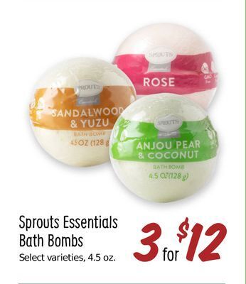 Sprouts Farmers Market Sprouts essentials bath bombs offer
