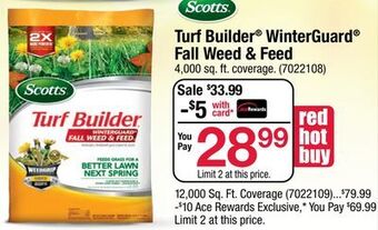 Ace Hardware Turf builder winterguard fall weed & feed offer