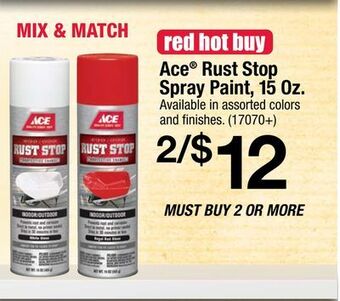 Ace Hardware Ace rust stop spray paint 15 oz offer