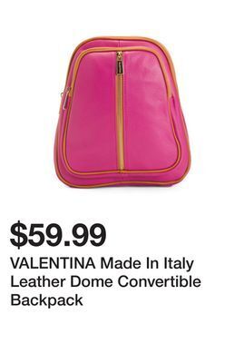 Marshalls Valentina made in italy leather dome convertible backpack offer