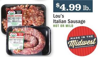 Heinen's Lou's italian sausage offer