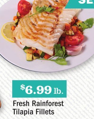 Heinen's Fresh rainforest tilapia fillets offer