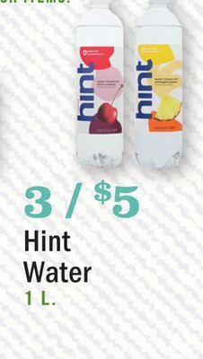 Heinen's Hint water offer