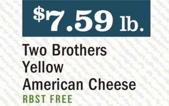 Heinen's Two brothers yellow american cheese offer