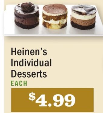 Heinen's Heinen's individual desserts offer