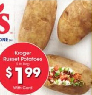 Baker's Kroger Russet Potatoes offer