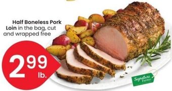 Albertsons Half Boneless Pork Loin in the bag, cut and wrapped free offer
