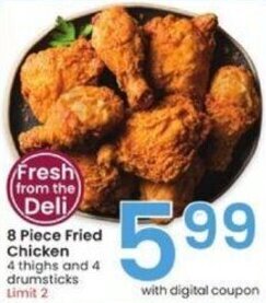 Albertsons 8 Piece Fried Chicken offer