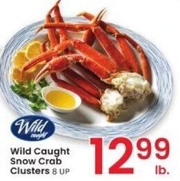 Albertsons Wild Caught Snow Crab Clusters 8 UP offer