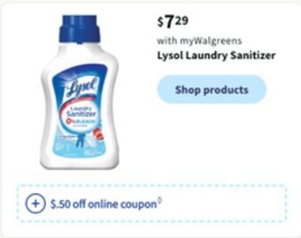 Walgreens Lysol laundry sanitizer offer