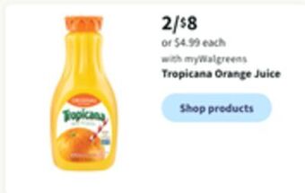 Walgreens Tropicana orange juice offer
