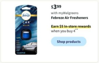 Walgreens Febreze air fresheners offer