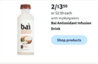 Walgreens Bai antioxidant infusion drink offer