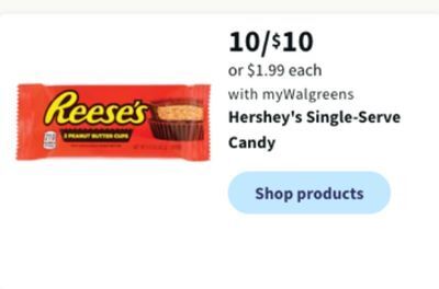 Walgreens Hershey's single-serve candy offer
