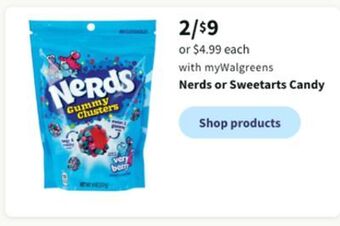 Walgreens Nerds or sweetarts candy offer