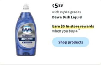 Walgreens Dawn dish liquid offer