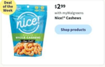 Walgreens Nice! cashews offer
