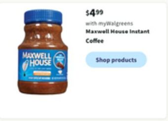 Walgreens Maxwell house instant coffee offer