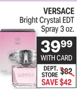CVS Versace bright crystal edt spray 3 oz offer