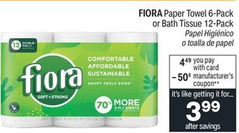 CVS Fiora paper towel 6-pack or bath tissue 12-pack offer