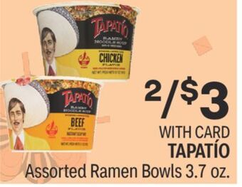 CVS Tapatío assorted ramen bowls 3.7 oz offer