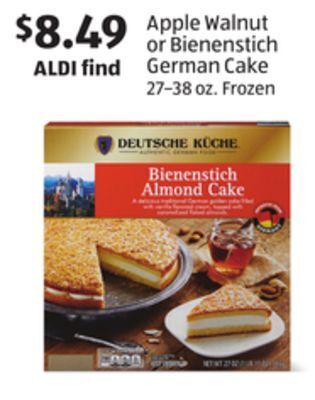 Aldi Apple walnut or bienenstich german cake offer
