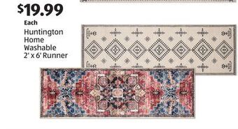 Aldi Huntington home washable 2' x 6' runner offer