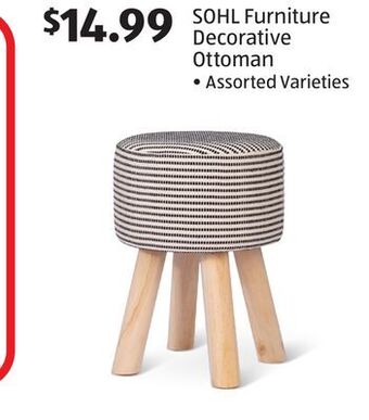 Aldi Sohl furniture decorative ottoman offer