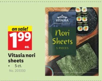 Lidl Vitasia nori sheets offer