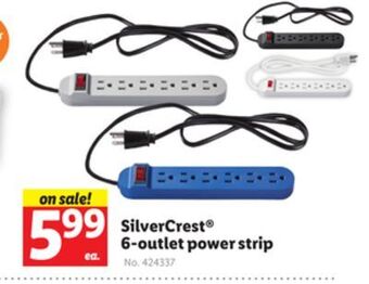 Lidl Silvercrest 6-outlet power strip offer