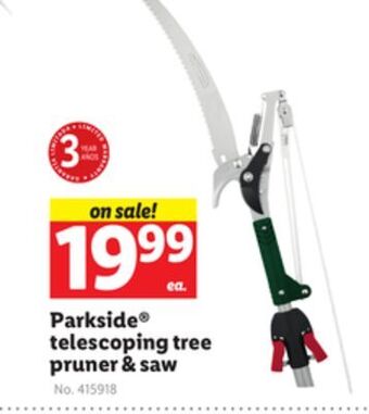 Lidl Parkside telescoping tree pruner & saw offer