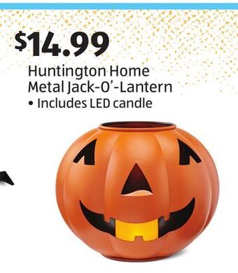 Aldi Huntington home metal jack-o'-lantern offer