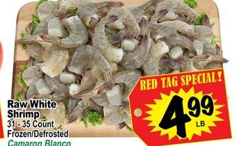 Superior Grocers Raw white shrimp offer