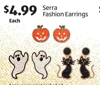 Aldi Serra fashion earrings offer