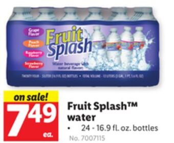 Lidl Fruit splash water offer