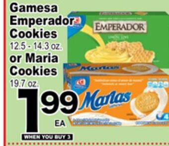 Superior Grocers Gamesa emperador cookies 12.5-14.3 oz. or maria cookies 19.7 oz offer