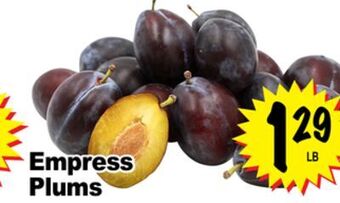 Superior Grocers Empress plums offer