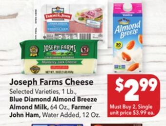 Vallarta Supermarkets Joseph farms cheese offer