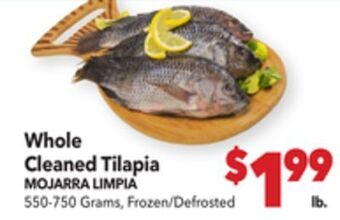 Vallarta Supermarkets Whole cleaned tilapia / mojarra limpia offer