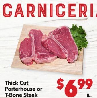 Vallarta Supermarkets Thick cut porterhouse or t-bone steak offer