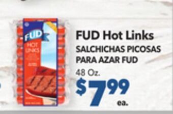 Vallarta Supermarkets Fud hot links/salchichas picosas para azar fud offer