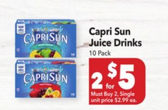 Vallarta Supermarkets Capri sun juice drinks offer