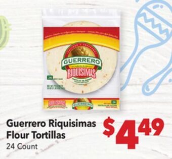 Vallarta Supermarkets Guerrero riquisimas flour tortillas offer