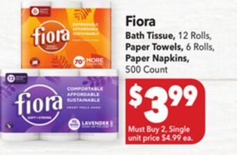 Vallarta Supermarkets Fiora bath tissue offer